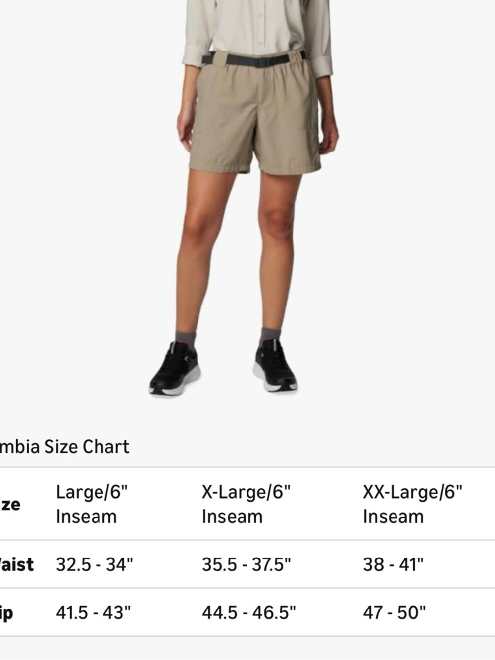 Columbia NWT Sandy River Cargo shorts beige women’s XL - Picture 7 of 11